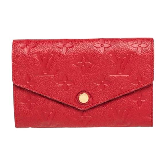 Louis Vuitton Monogram Empreinte Curieuse Compact Wallet in Cerise Red - Picture 3 of 15